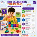 Magnetic Building Tiles Construction Toy Set