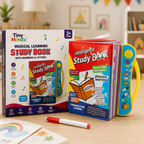 Musical Learning Study Book With Numbers Letters