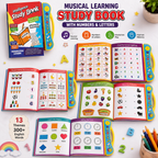 Musical Learning Study Book With Numbers Letters