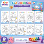Kids Diy Colour Painting Kit With Cartoon Sketch Book