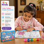 Kids Diy Colour Painting Kit With Cartoon Sketch Book