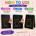 Rainbow Art Scratch Paper Book For Kids